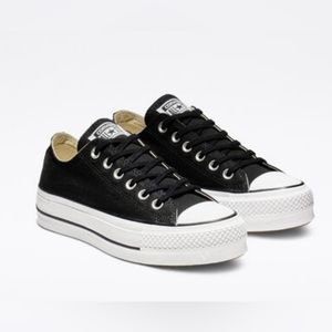 Womens Chuck Taylor All Star Lift Sneakers  Canvas Black Size 8.5 👟🐼